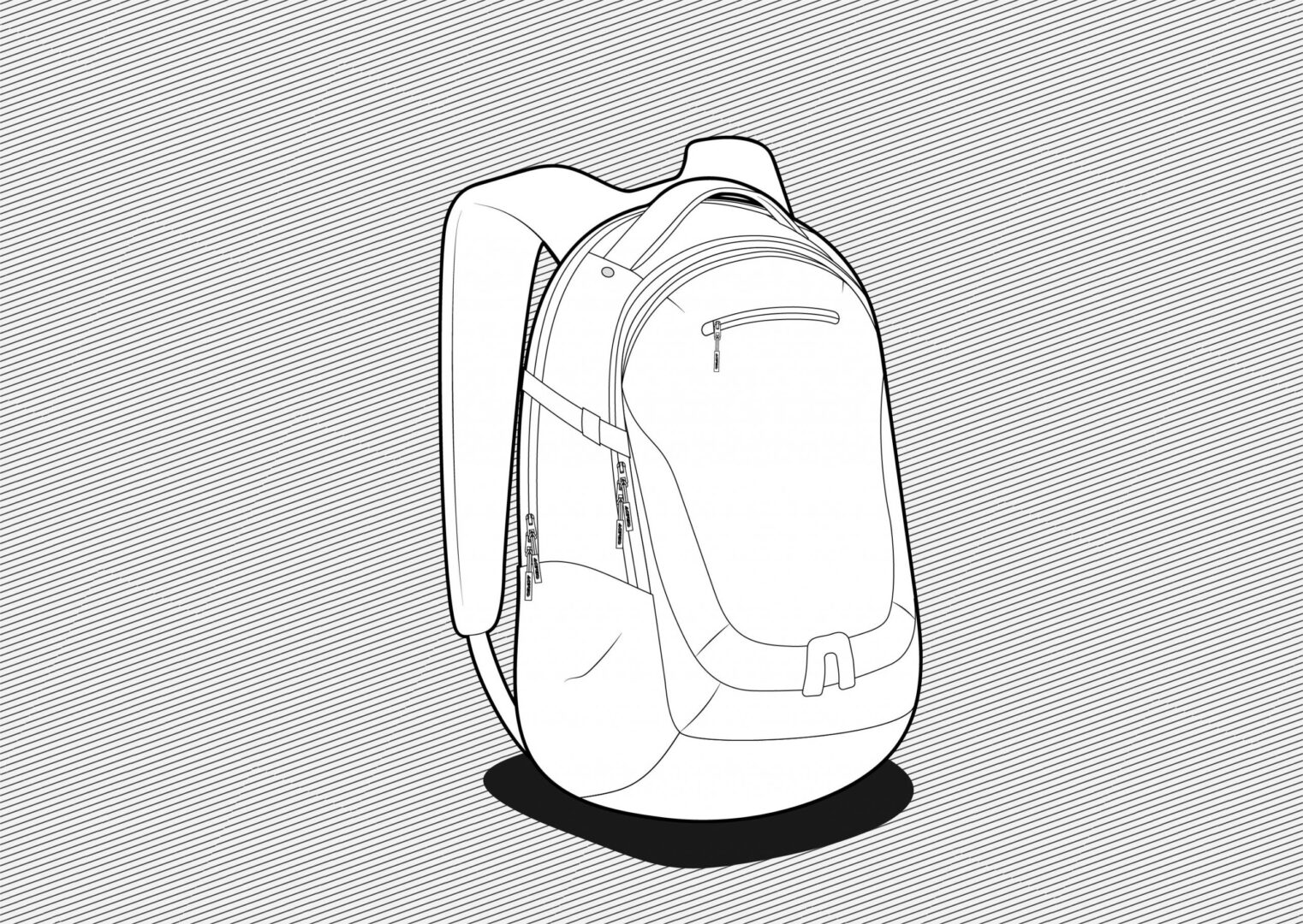 Backpack Sketch Design Sportswear