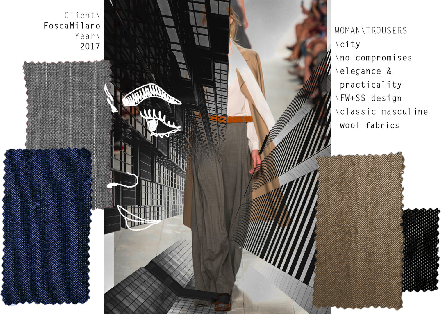 Fashion Apparel Design Fosca Milano Trousers