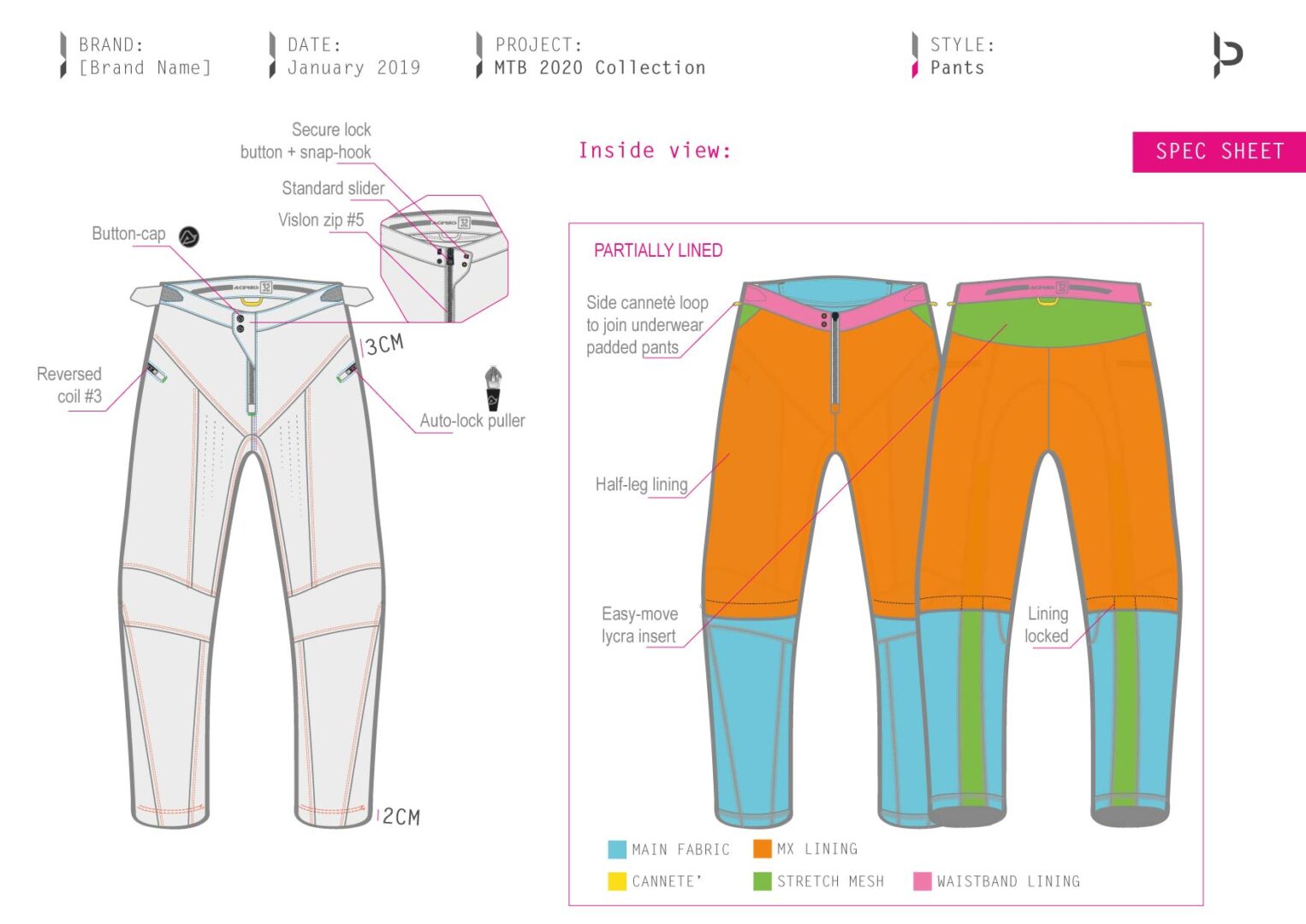 MTB Apparel Pants Tech Detail